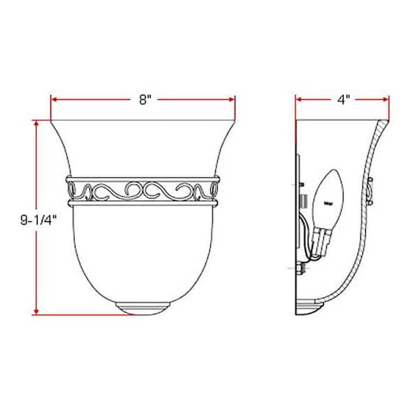 Marlowe 1-Light Satin Nickel Tulip Shape Sconce