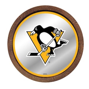 20 in. Pittsburgh Penguins Barrel Top Mirrored Decorative Sign