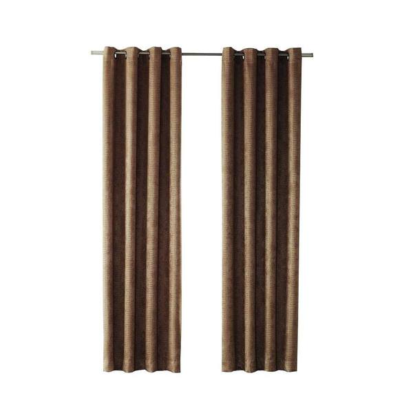 Home Decorators Collection Mocha Cooper Grommet Room Darkening Curtain - 50 in. W x 95 in. L