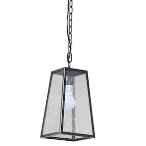 Lily Black Dusk to Dawn Outdoor Hardwired Lantern Sconce