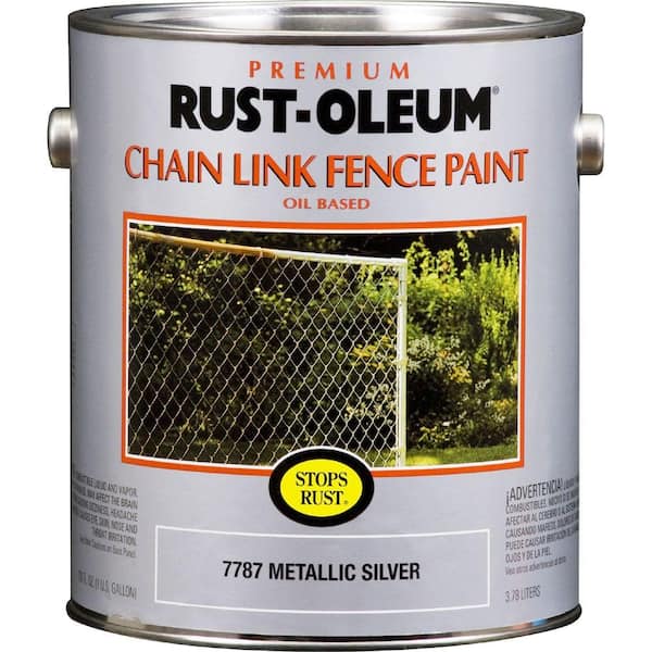 Rust-Oleum 1-gal. Silver Metallic Chain Link Fence Stops Rust Paint-DISCONTINUED