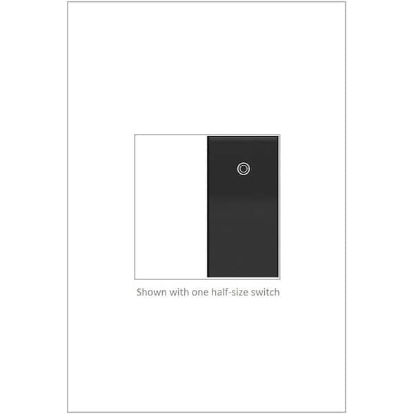 Legrand adorne Paddle 15 Amp 277-Volt Single Pole/3-Way Half Size Rocker Light Switch with Microban, Graphite