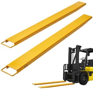Pallet Fork Extensions 72 in. L x 5.5 in. W Heavy-Duty Carbon Steel Fork Extensions for Forklifts (1-Pair, Yellow)