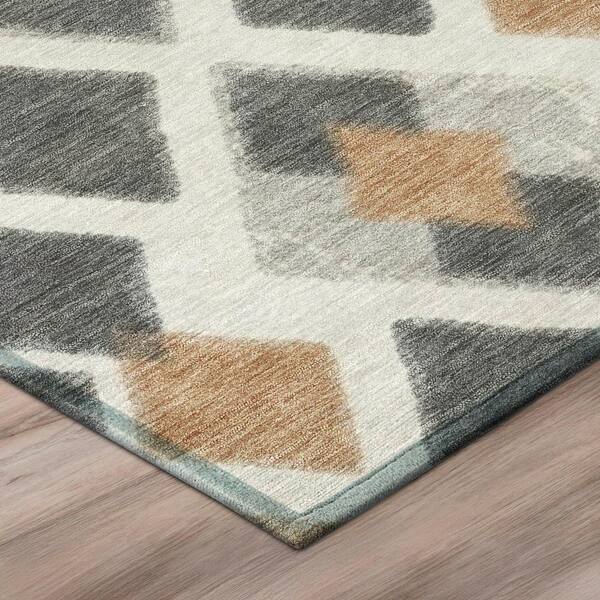 Chantille Machine Washable Indoor/Outdoor Abstract ACN3021 Charcoal 5 ft. x 7 ft. 6 in. Area Rug