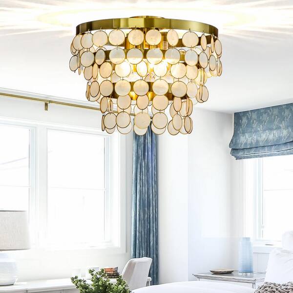 seashell flush mount light