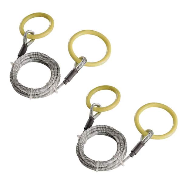 Timber Tuff ATV and UTV Heavy-Duty Log Lumber Choker Cable with Tow Rings (2-Pack)