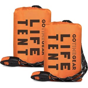 1 ft. x 1 ft. Orange Life Tent Emergency Survival Shelter with Survival Whistle And _Paracord for 2-Person