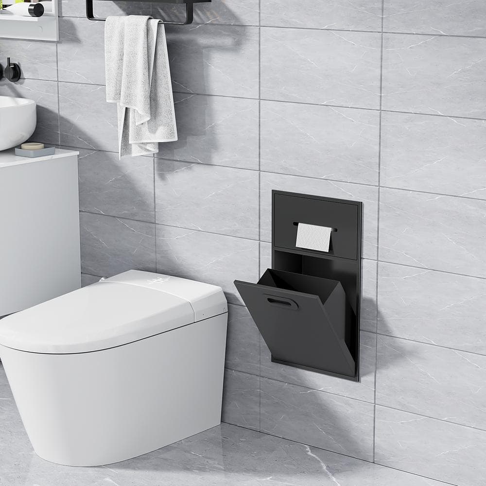 12 in. W x 20 in. H x 5.5 in. D Stainless Steel Recessed Toilet Paper Holde