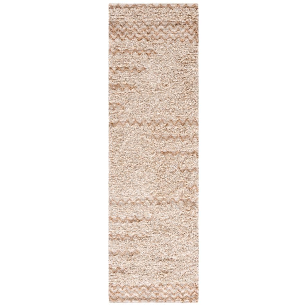 Natura 2 ft. x 8 ft. Beige/Natural Chevron Flokati Runner Rug price history on PriceWatchPro