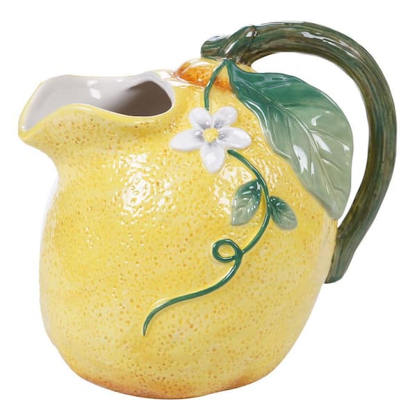 Multi-Colored 72 oz. Citron 3-D Lemon Pitcher
