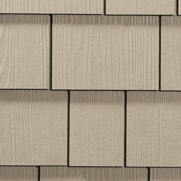 Hardie Shingle HZ5 15.25 in. x 48 in. Statement Collection Navajo Beige Straight Edge Fiber Cement Siding