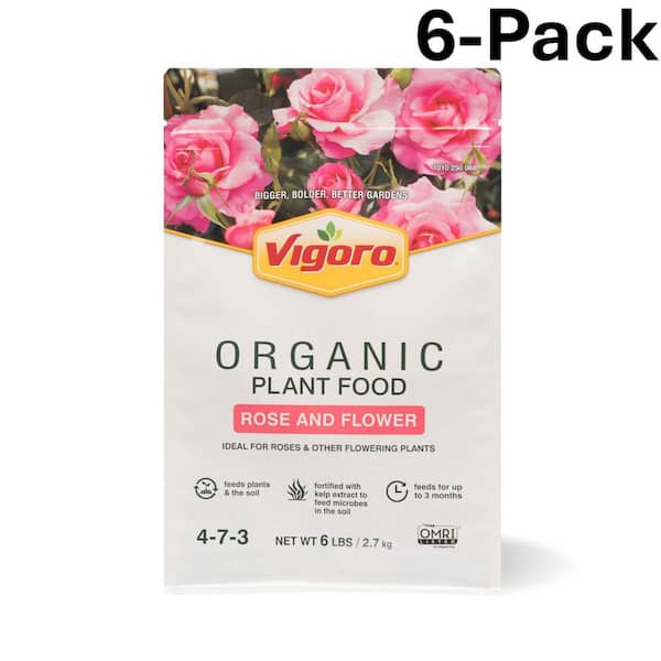 6 lb. Organic Rose and Flower Plant Food 4-7-3 (6-Pack)