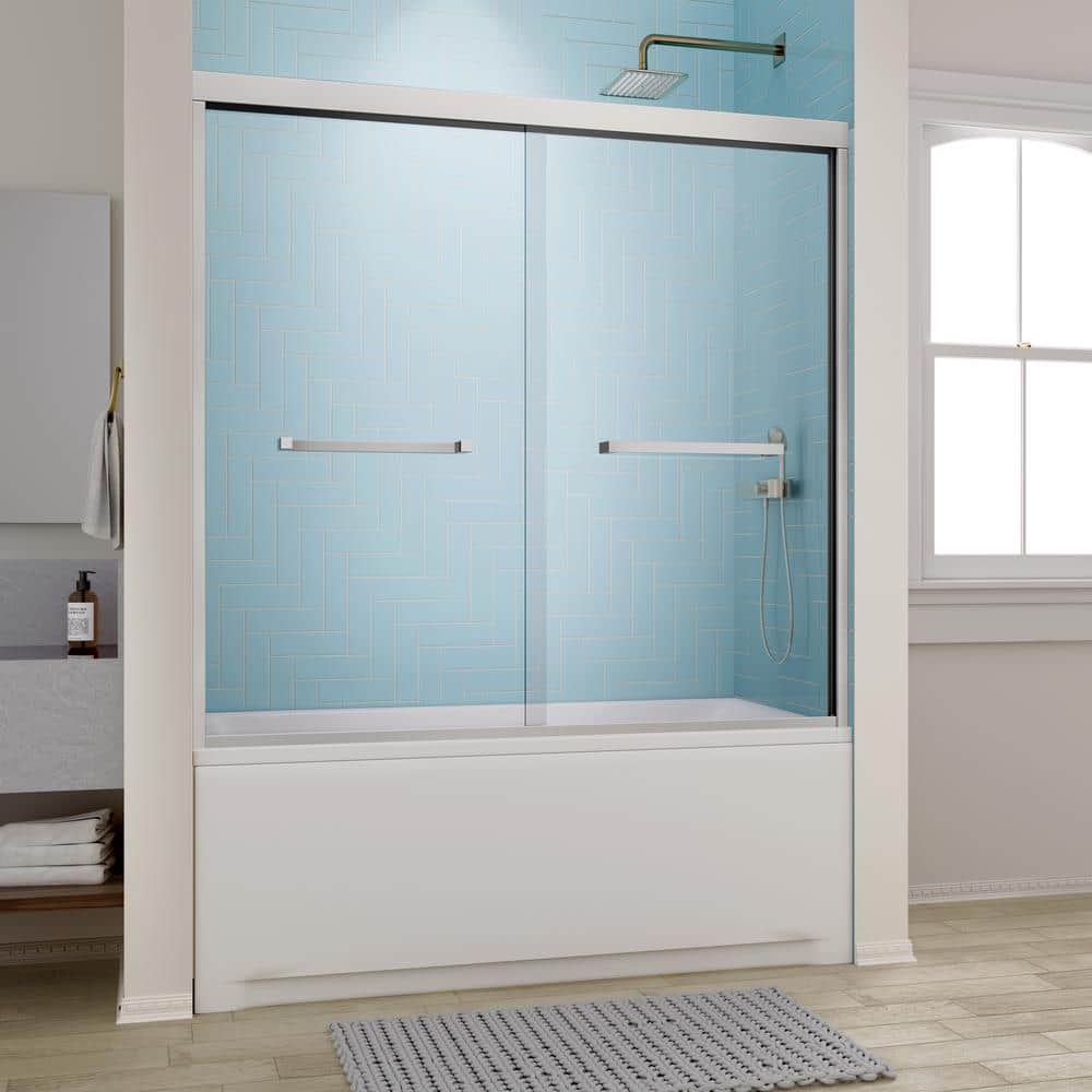 Streamline Allia 60 in. W x 58 in. H Sliding Bathtub Door, CrystalTech