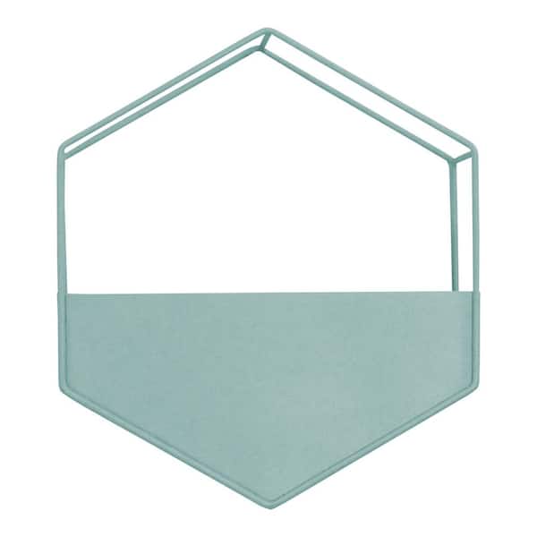 Stratton Home Decor Light Blue Metal Wall Planter