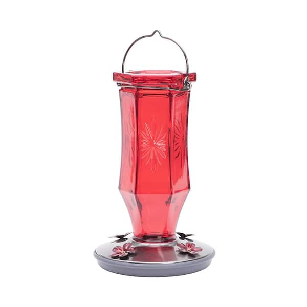 Perky Pet Ruby Starburst Decorative Glass Hummingbird Feeder 16 oz. Capacity 8139 2