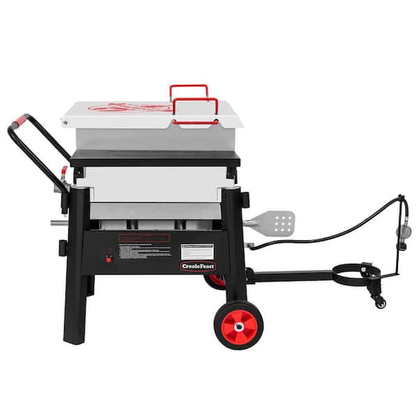 Single Sack Crawfish Boiler Outdoor Stove Propane Gas Grill Cooker in Black