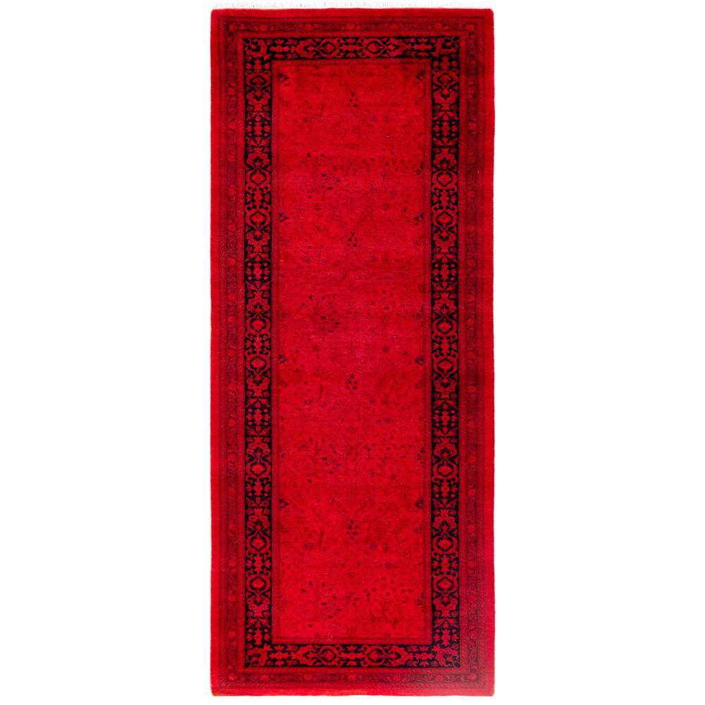 Fine Vibrance Red 3 X 8 Hand Knotted Wool Indoor Area Rug price history on PriceWatchPro