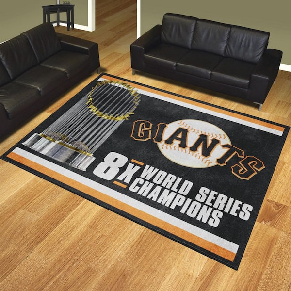 FANMATS MLB San Francisco Giants Black 8 ft. x 10 ft. Indoor Area