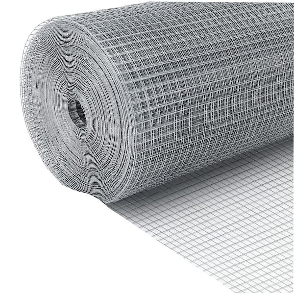 16 in. x 50 ft. 19 Gauge Galvanized Cage Wire Mesh Roll for Chicken and Rabbit Snake Fences, Screen mesh, Rebar (1-Pack)