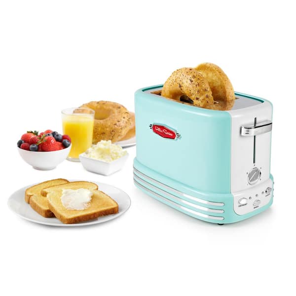 Nostalgia Retro 2-Slice Bagel Toaster, Aqua