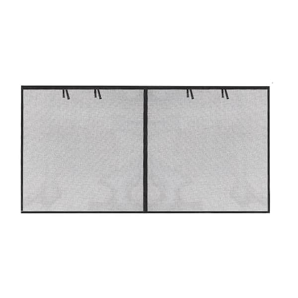 9 x 7 ft. Fiberglass Garage Screen Door Heavy Duty Magnetic Retractable Hands Free W/ 4 Roll Up Strap for Patio Sun Room