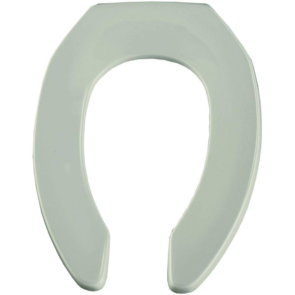 Bemis Elongated Open Front Toilet Seat In Biscuit 1955ct 346 The Home Depot