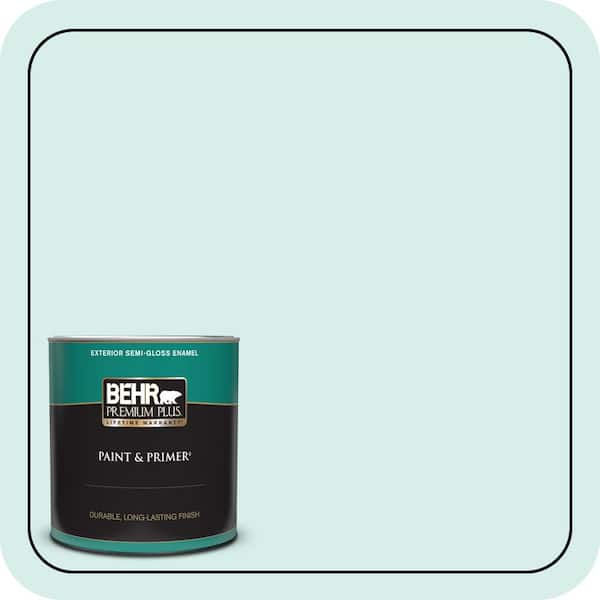 BEHR PREMIUM PLUS 1 qt. #M450-1 Dew Pointe Semi-Gloss Enamel Exterior Paint & Primer