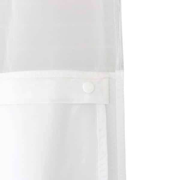 Zenna Home InstaCurtain 70 in. W x 54 in. L White Replacement Waterproof Snap Shower Curtain Liner