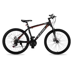 24 in. Orange Steel/Aluminum Frame Mountain Bike Shimano 21-Speed w/ Dual Disc Brakes & Front Suspension for Teenagers