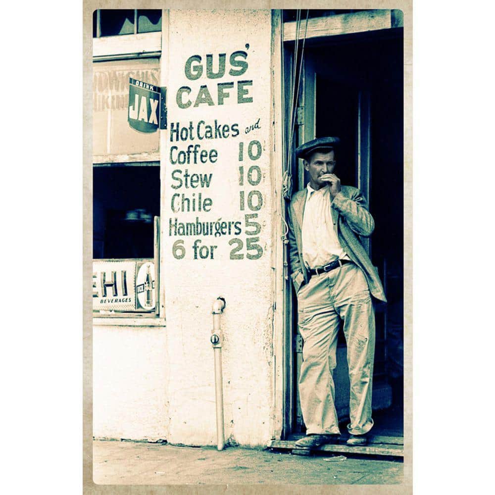 Waco Cafe by Grotto Studios 1 Piece Unframed Canvas Drawing Print 24 in. x 36 in. price history on PriceWatchPro
