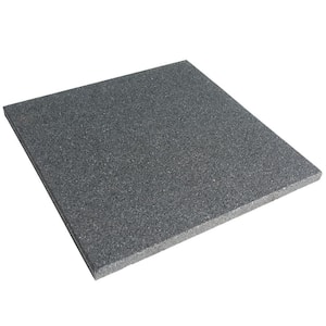 "Eco-Sport" Interlocking Rubber Flooring Tiles, Coal 1 in. x 19.5 in. x 19.5 in. (1 Pack)