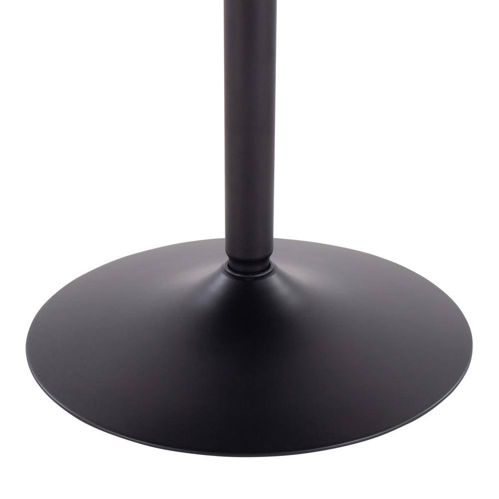 36" Dakota Black Distressed Wood & Metal Round Dining Table