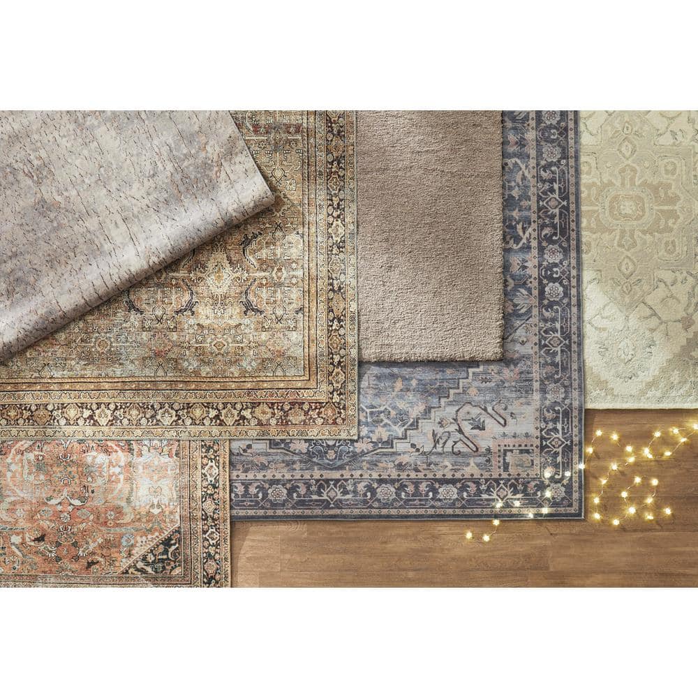 Hand-knotted Blue Synthetic Oriental Rectangular Area Rug
