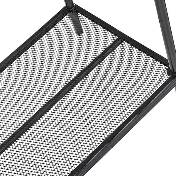 Muscle Rack Steel Clothing Rack with Wire Shelves in Black (36 in