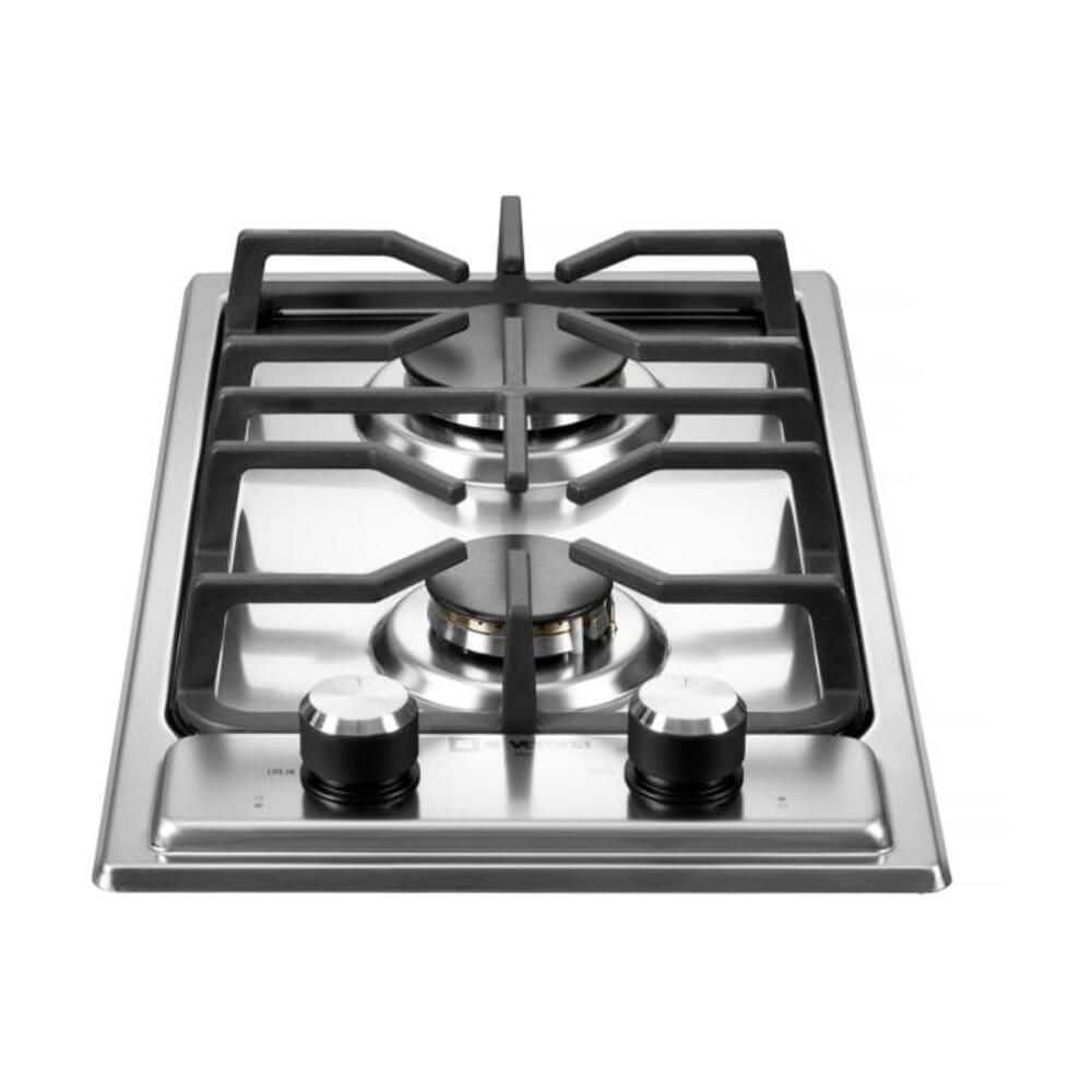 Designer Series 12 in. Gas Cooktop with 2-Sealed Burner in Stainless Steel