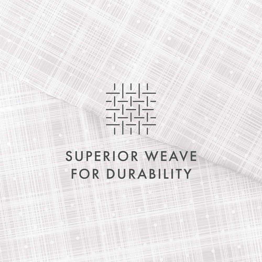 Gray Polka Dot Microfiber Queen Duvet Cover Set with Shams