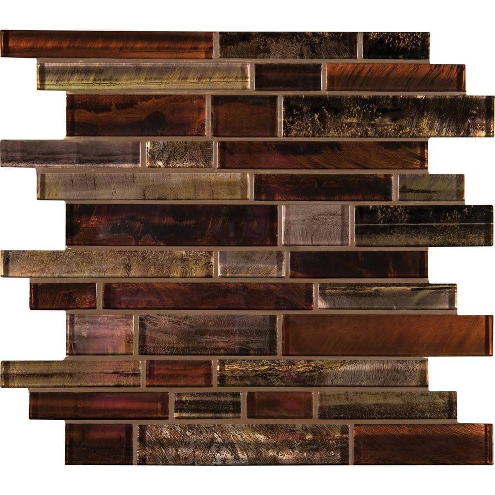 Artista Interlocking 4 in. x 4 in. x 8 mm Glossy Glass Mesh-Mounted Mosaic Wall Tile - 4 in. x 4 in. Tile Sample price history on PriceWatchPro