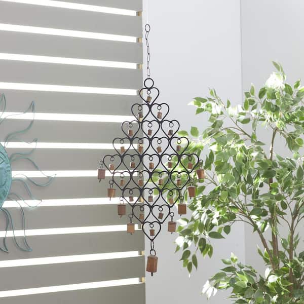 Litton Lane 31 in. Brass Metal Windchime with Bells