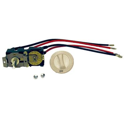 Com-Pak Series Almond Integral Double-Pole 22 Amp Thermostat Kit