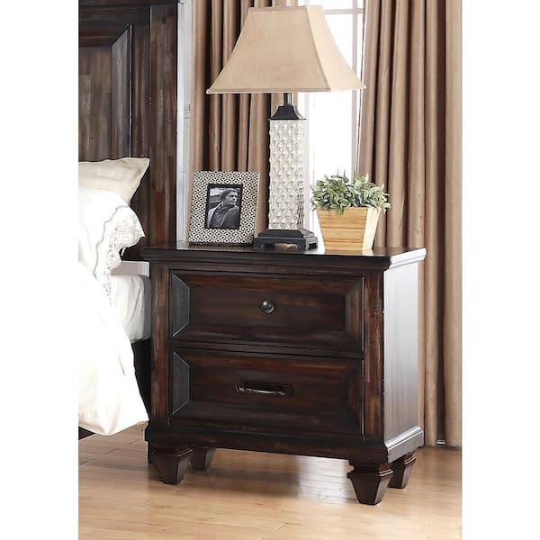 New Classic Furniture Sevilla Walnut 2-drawer Nightstand