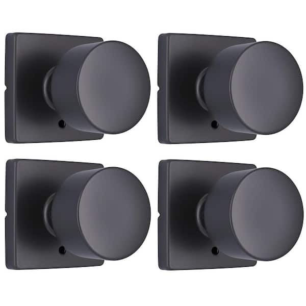 Ridgeway Gun Metal Privacy Bed/Bath Door Knob 4-Pack