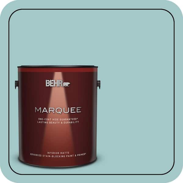 BEHR MARQUEE 1 gal. #PPU13-10 Ocean Boulevard One-Coat Hide Matte Interior Paint & Primer
