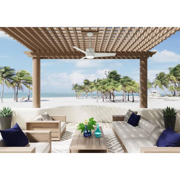 Havoc 54 in. LED Outdoor Fresh White Ceiling Fan with Light Kit and Wall Control Included
