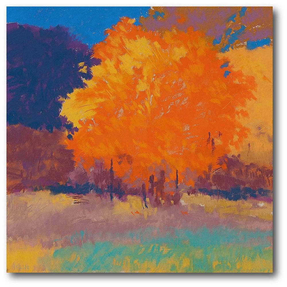 Courtside Market Orange Maple 24 in. x 24 in. GalleryWrapped Canvas