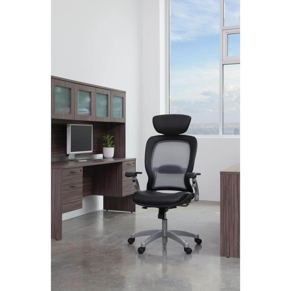 Platinum Executive High-Back Swivel Chair with Leather & Mesh