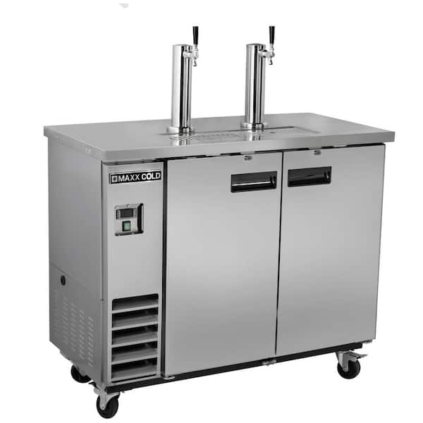 Maxx Cold Dual Tower Beer Dispenser, 10.5 cu. ft., 2 Barrels/Kegs (297L) in Stainless Steel