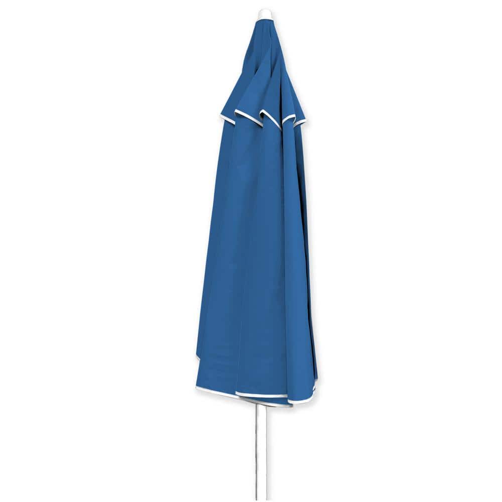 Blue 8-Foot Octagon Beach Umbrella with Steel Pole