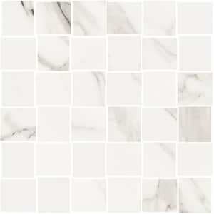 Belmar White Weave 12 in. x 12 in. x 9.5mm Porcelain Mosaic Tile ( 0.96 sq.ft. / piece)