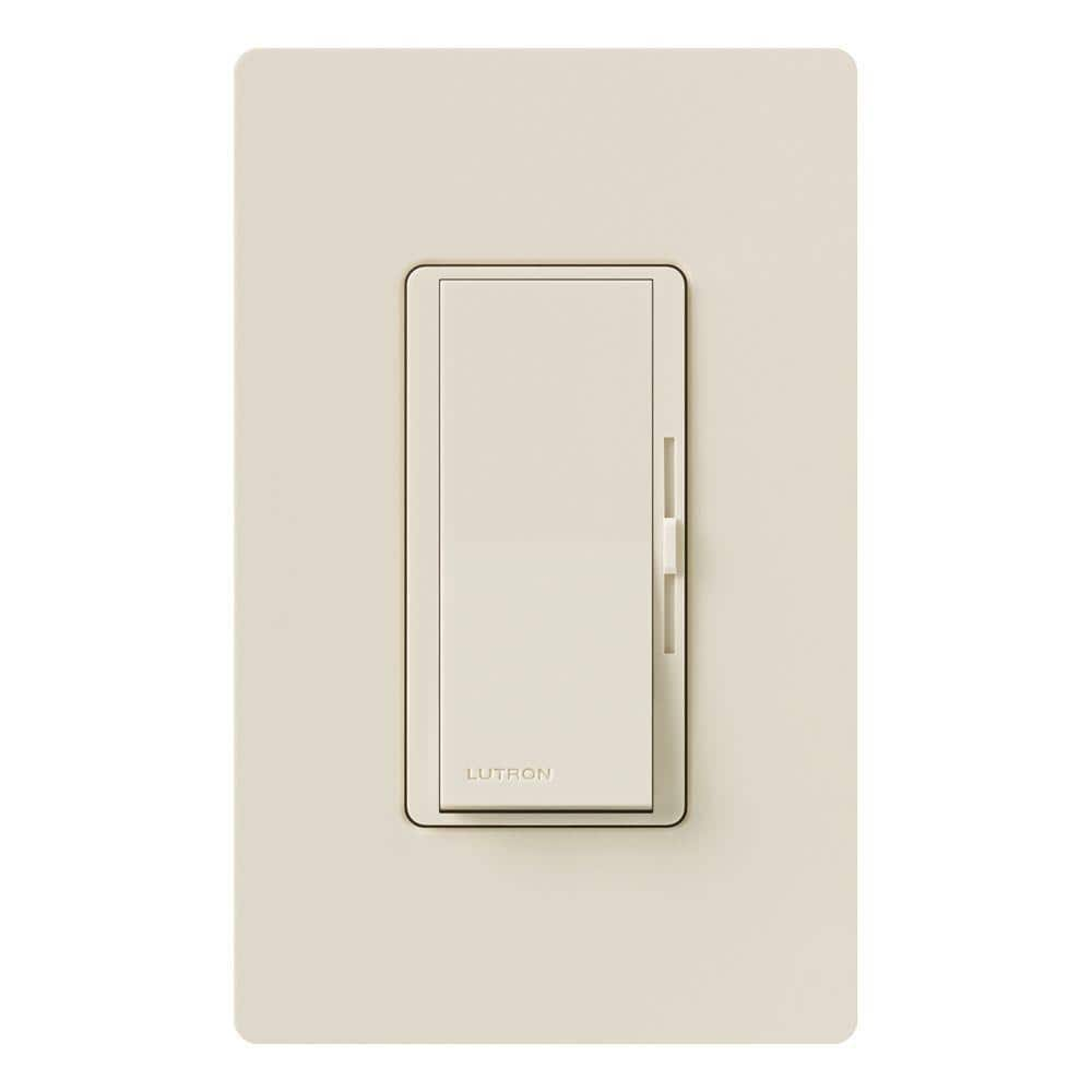 Lutron Diva 3-Speed Fan Control with Wallplate, Single-Pole/3-Way, 1.5 Amp, Light Almond (DVWFSQ-FH-LA)