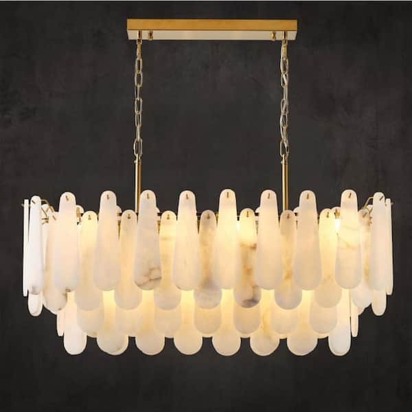 Modern Chandelier 47 in. 20-Light Black Chandelier for Dinning Room, Living Room, Foyer, Bedroom